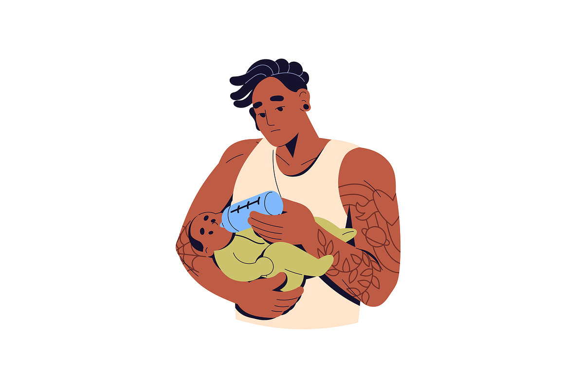 Happy families, parents and kids set, a Person Illustration by PaperTrident (Photo 5 of 9)