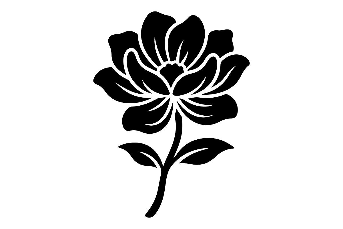 Floral Rose Lotus Silhouette, an Object Graphic by Gfx_Store (Photo 7 of 15)