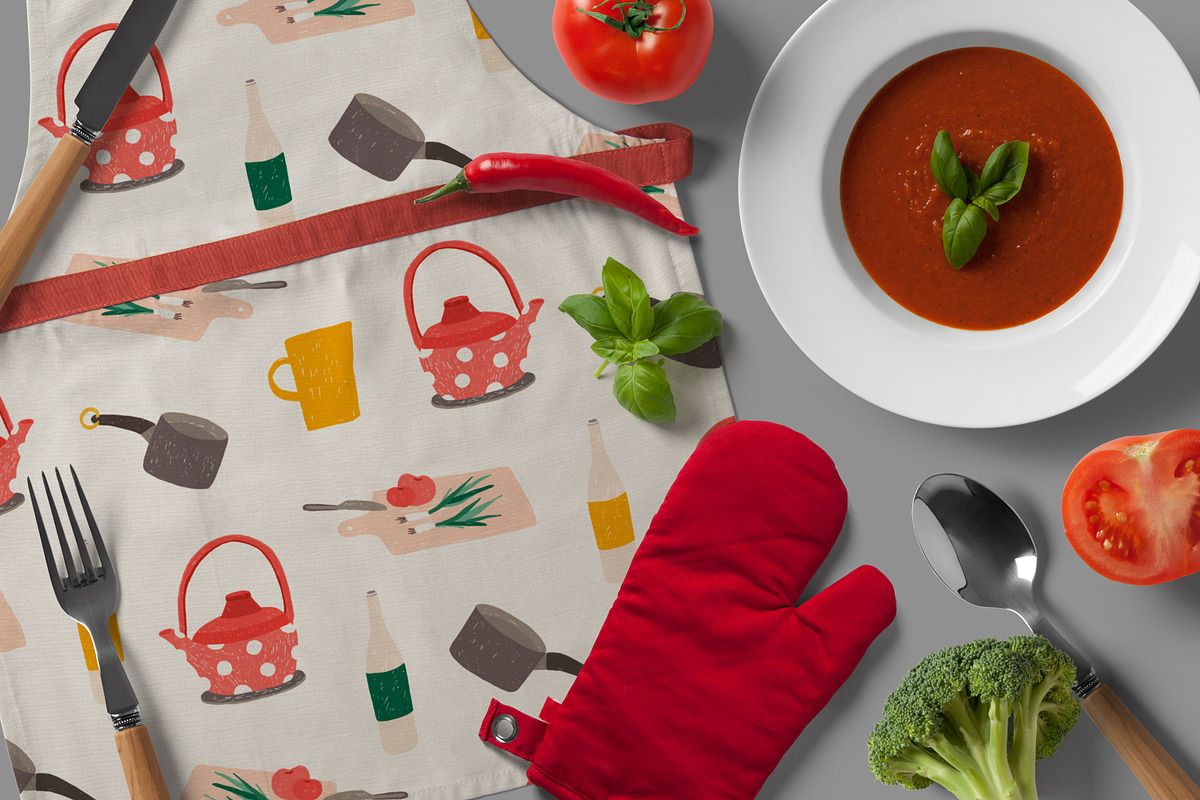 Seamless pattern with kitchen tools, a Pattern Graphic by Good Studio (Photo 5 of 6)
