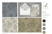 Envelope Liners | Peony Line Drawing, a Stationery Template by slowlivecreate (Thumbnail 1 of 3)