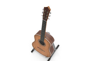 Classic Acoustic Guitar With Stand