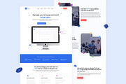 Flick - Landing Page UI Design, a Landing Page Template by Godzillab (Thumbnail 1 of 2)