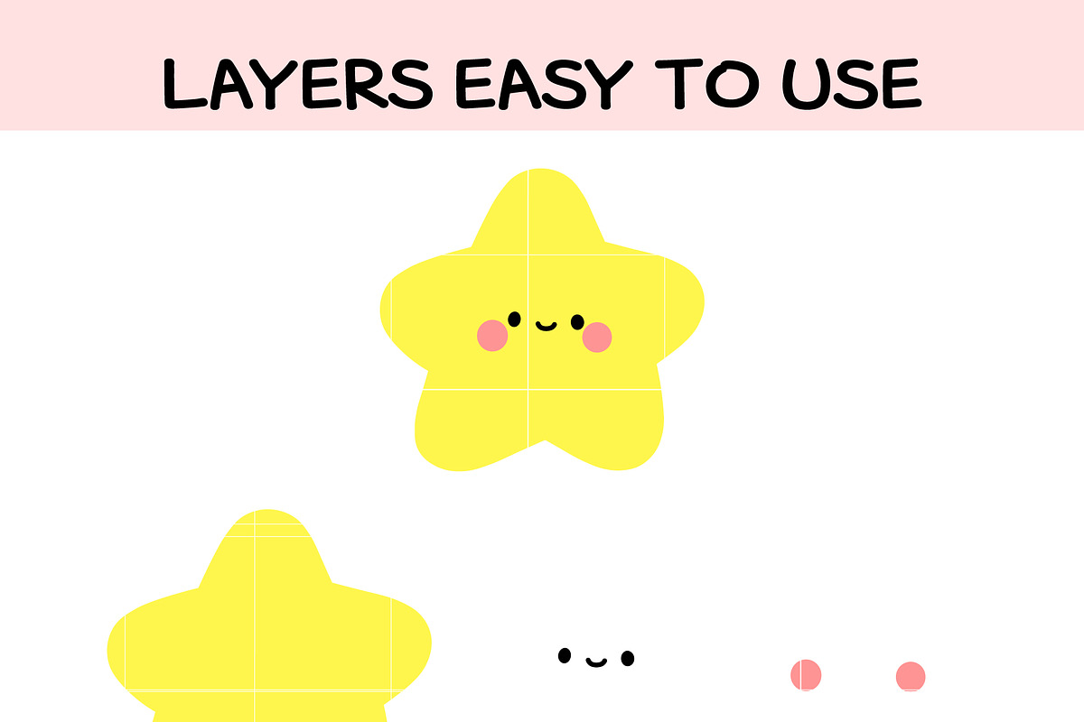Baby Star SVG | Cute Kawaii Star, an Illustration by TheHitShop (Photo 4 of 9)