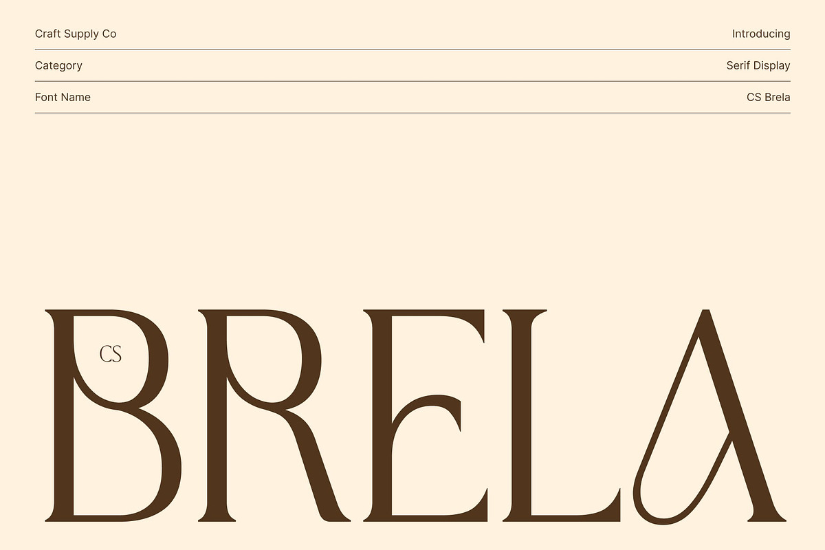 CS Brela – Elegant Serif Font, a Serif Font by Craft Supply Co. (Photo 1 of 8)