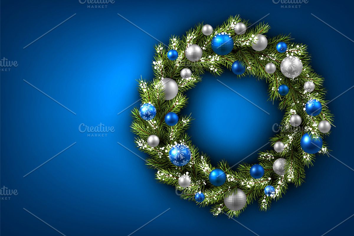 Big blue Christmas and New Year set, a Decorative Illustration by Vjom (Photo 5 of 21)