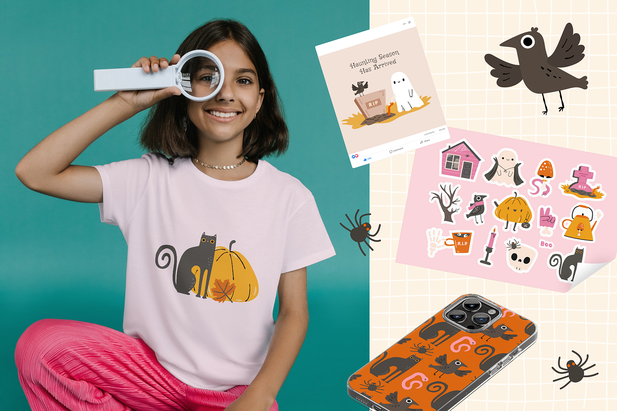 Halloween | Cute Vector Clipart, a Graphic by Heartwarming Art (Photo 4 of 7)