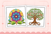 Stained Glass Coloring Page, a Decorative Illustration by Design Station (Thumbnail 3 of 3)