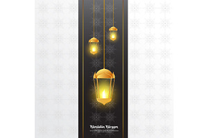 Ramadan background design with lante