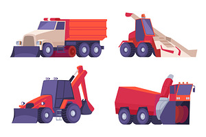 Snow cleaning transport. Seasonal, a Transportation Illustration by Onyx