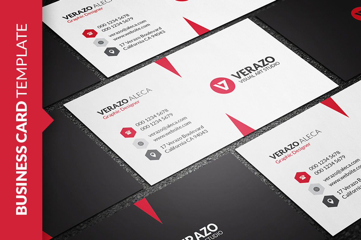 Clean & Modern Business Card, a Business Card Template by Verazo (Photo 3 of 3)