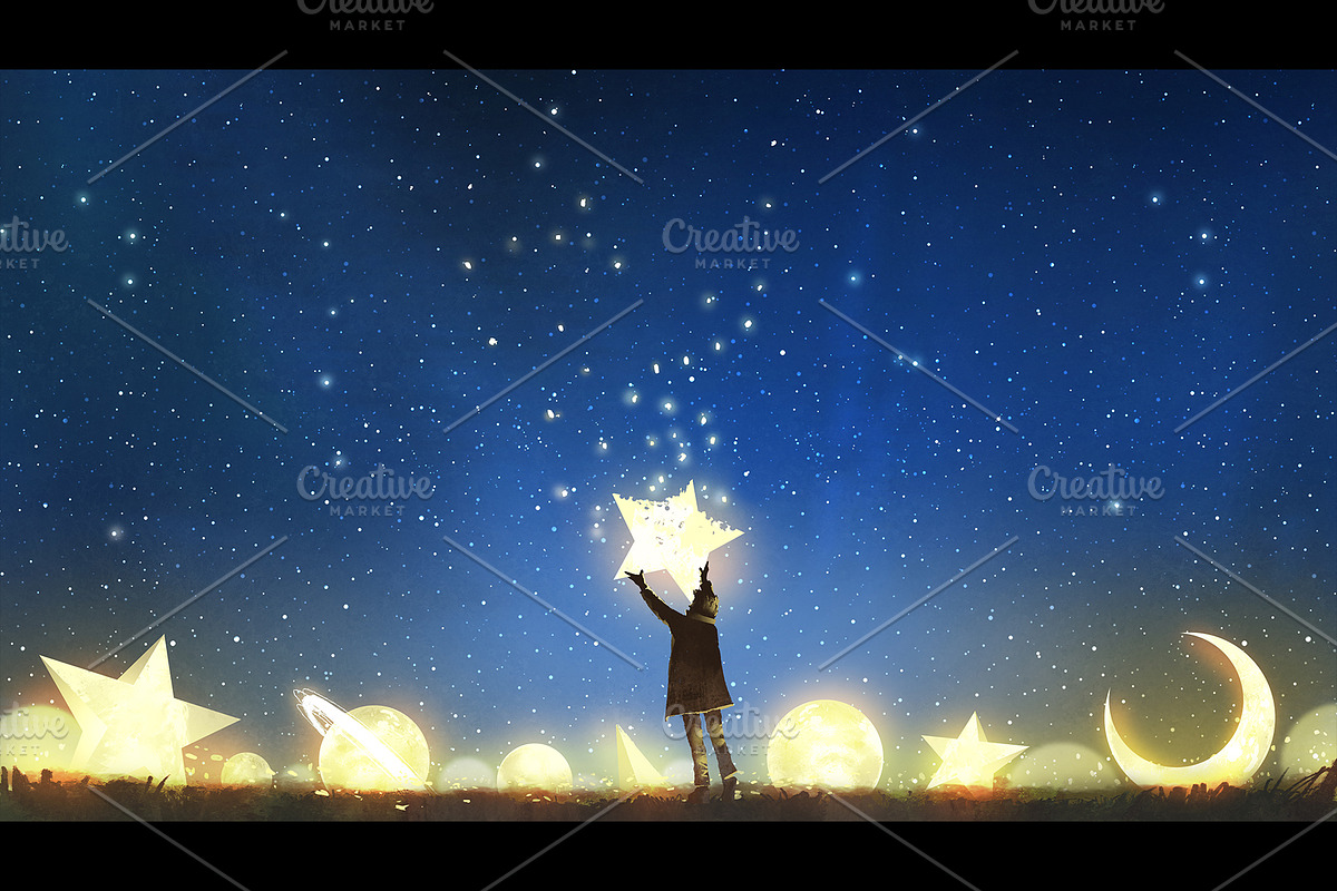 Starry fantasy painting collection, a Person Illustration by Grandfailure (Photo 4 of 7)