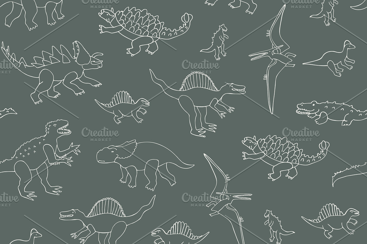 Dinosaur adventure, a Pattern Graphic by GooseFrol (Photo 6 of 8)