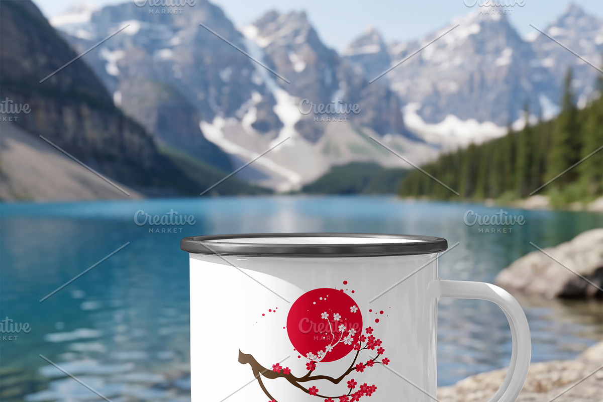 Enamel Campfire Mug Mockup Bundle, a Cups & Container Mockup by Pixel Foundry (Photo 3 of 6)