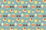 Retro summer papers, a Pattern Graphic by Poppymoondesign (Thumbnail 4 of 5)