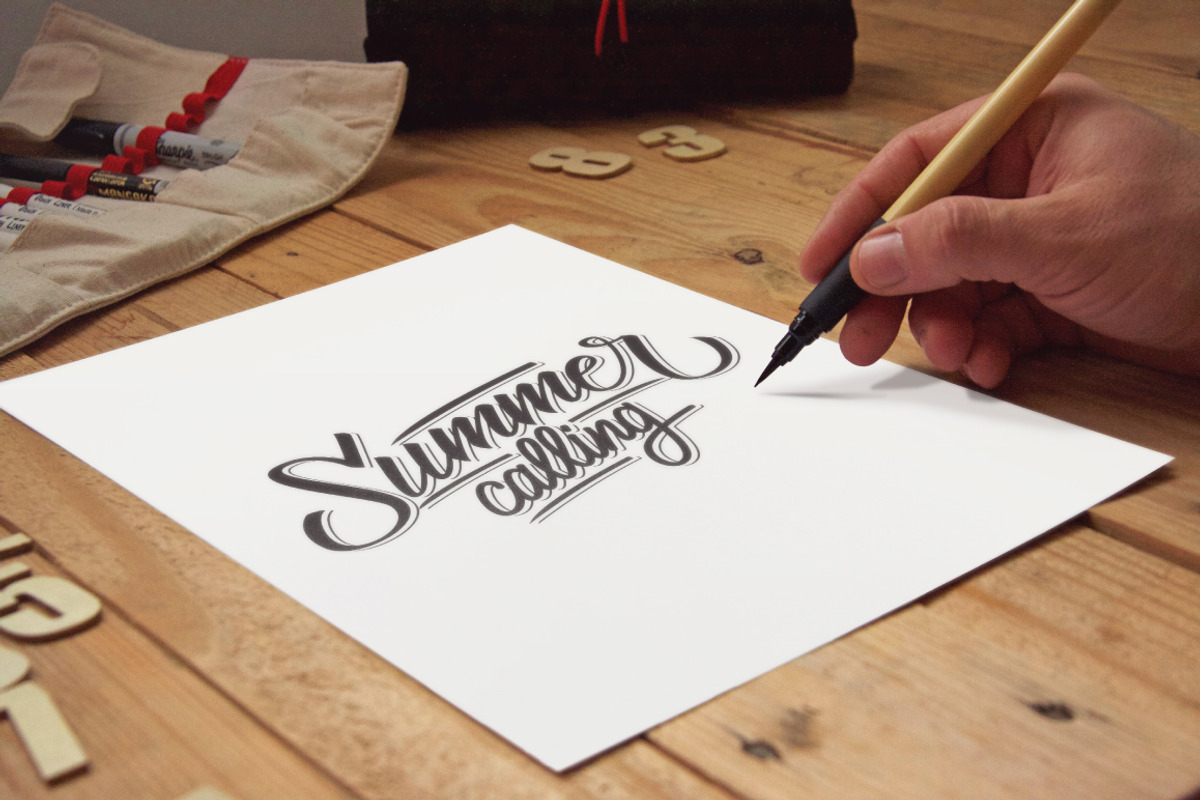 Hello Summer Lettering, a Seasonal Illustration by Finevector (Photo 5 of 9)