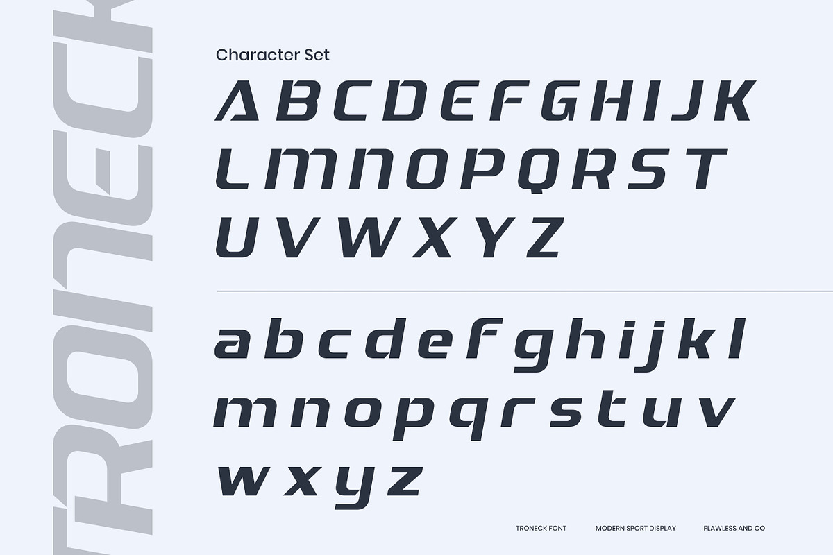 Troneck - Sport Display Font, a Font by Flawless And Co (Photo 10 of 10)