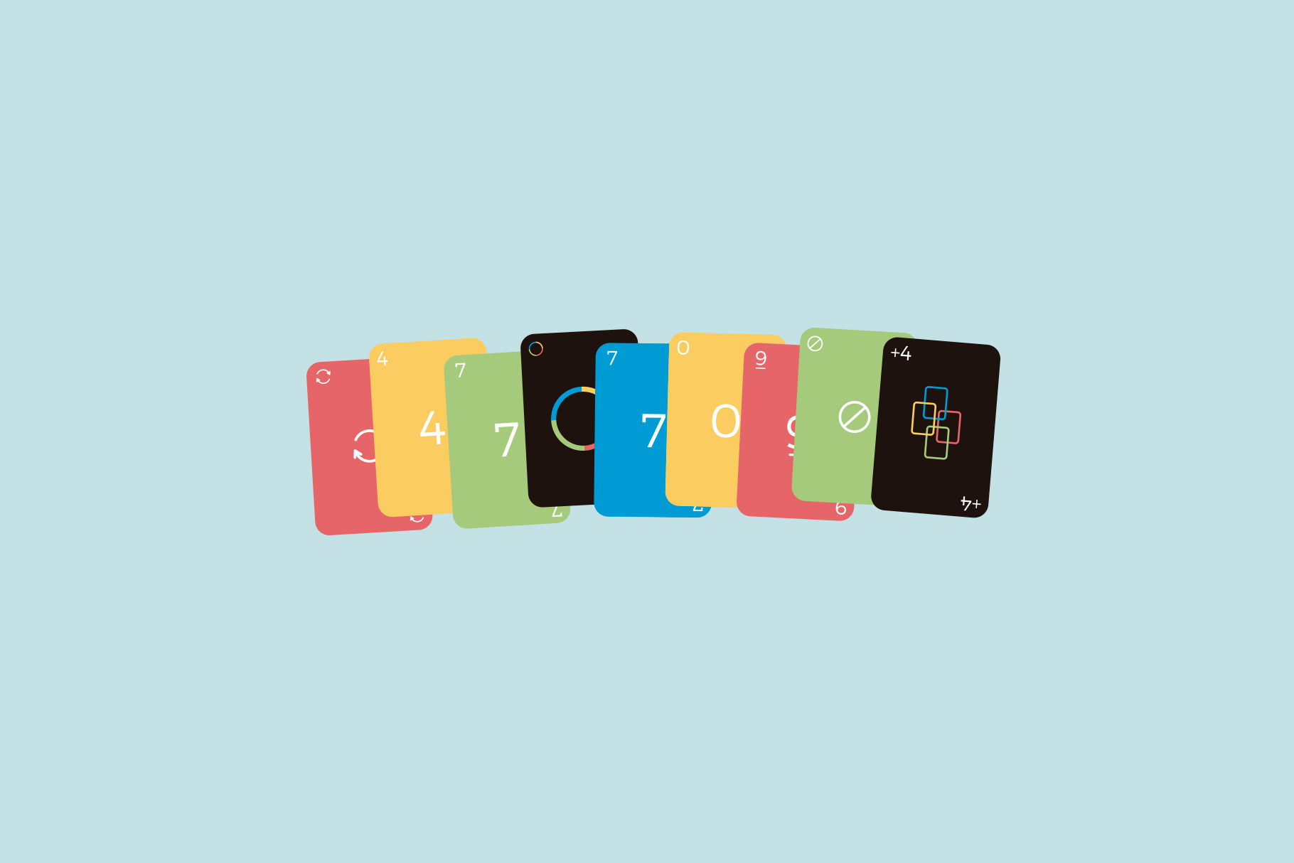 Minimalistic Uno Cards, an Illustration by DeLaGranSiete