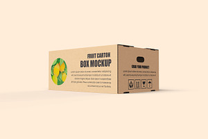 Fresh Fruit Carton Mockup