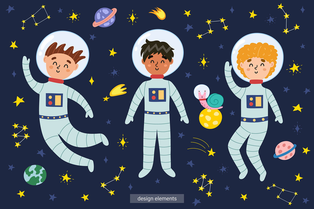Cute Space Collection, an Animal Illustration by Gulnara Sabirova (Photo 4 of 23)