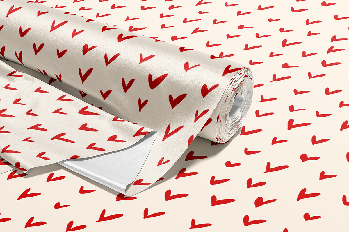 Subtle Red Hearts, a Texture Graphic by MalyskaStudio (Photo 3 of 6)