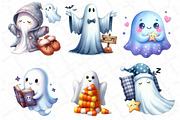 Cute Halloween Ghost Clipart, an Illustration by DreamPrint404 (Thumbnail 3 of 4)