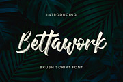 Bettawork - Brush Script Bold, a Script Font by Almarkhatype (Thumbnail 1 of 10)