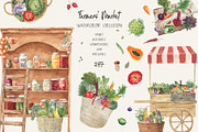 Farmers' Market Watercolor, a Food Illustration by LiChu Art (Thumbnail 1 of 12)