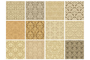 Beige Damask Digital Paper, an Illustration by Mashimara (Thumbnail 2 of 4)
