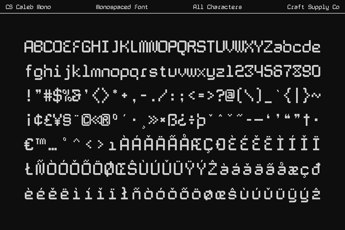 CS Caleb Mono – Monospaced Font, a Sans Serif Font by Craft Supply Co. (Photo 8 of 8)