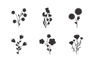 Diverse black floral plant, an Illustration by okskukuruza