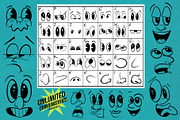 Cartoon Face Creator Dingbat Font, a Symbol Font by Funno Co. (Thumbnail 2 of 4)