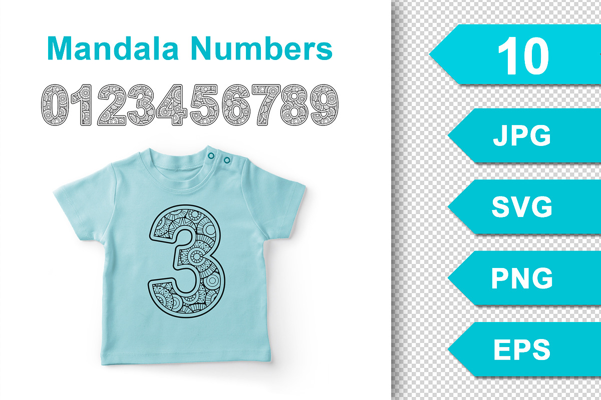 Vector clipart Mandala numbers, an Object Graphic by Nataliia Toporovska (Photo 3 of 5)