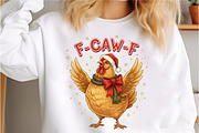 Quirky Santa Hat Chicken Illustratio, an Illustration by Libby Wishes (Thumbnail 2 of 6)