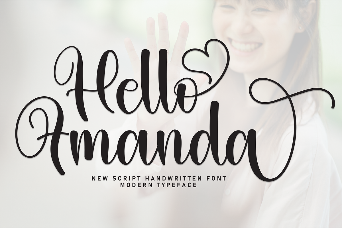 Hello Amanda | Script Font, a Handwritten Font by Scratchones (Photo 1 of 9)