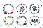 Christmas Mouse and flowers, an Illustration by YuliaBiser (Thumbnail 6 of 11)