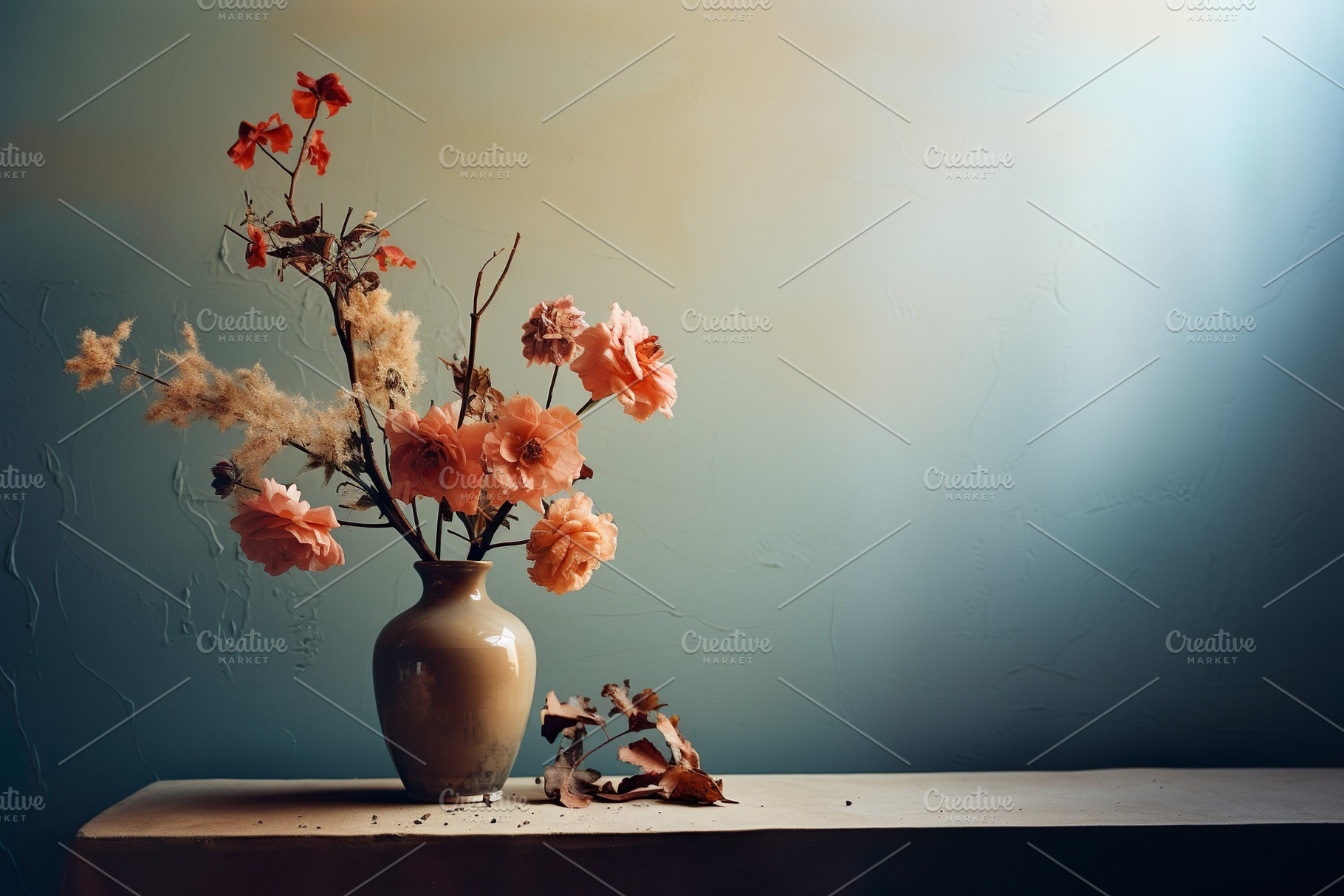 Floral Vase Still Life, a Nature Photo by k.tay