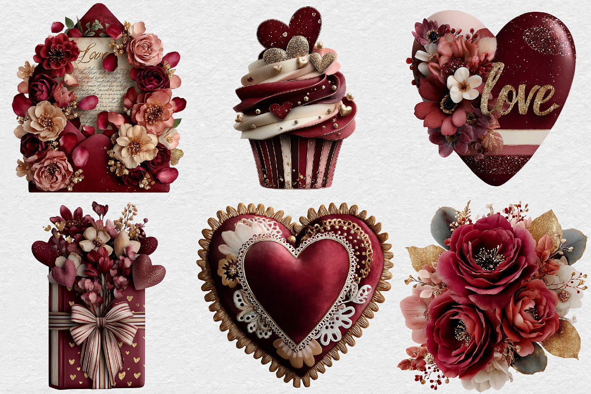 Day of Love Happy Valentine's Day, an Illustration by DreamCafeArt (Photo 3 of 6)