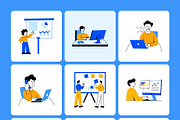 Workplace Illustrations Art Set, a Work Illustration by Vectors Market (Thumbnail 7 of 9)
