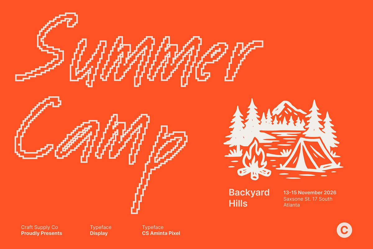 CS Aminta Pixel, a Handwritten Font by Craft Supply Co. (Photo 5 of 9)