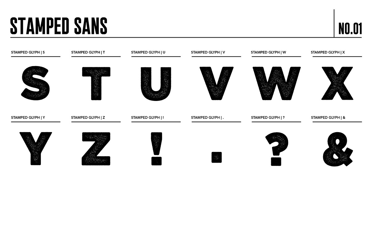 Procreate Stamped Sans Letter Brush preview 5
