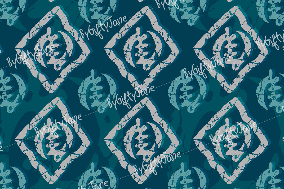Adinkra Batik Pattern - Gye Nyame, a Pattern Graphic by ByGiftyJane (Photo 4 of 9)