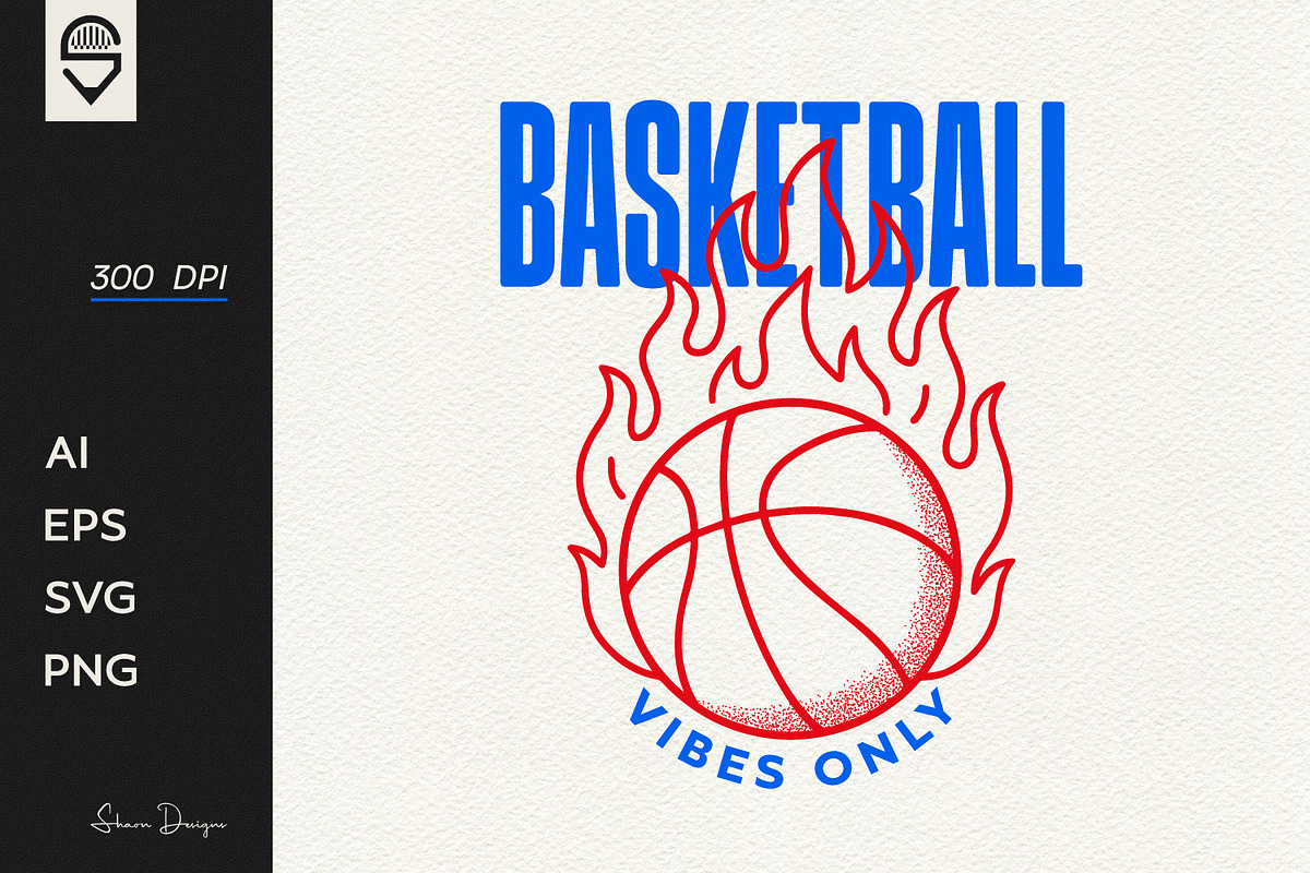 Basketball Vibes Only, a Sport Illustration by shaondesigns (Photo 1 of 4)