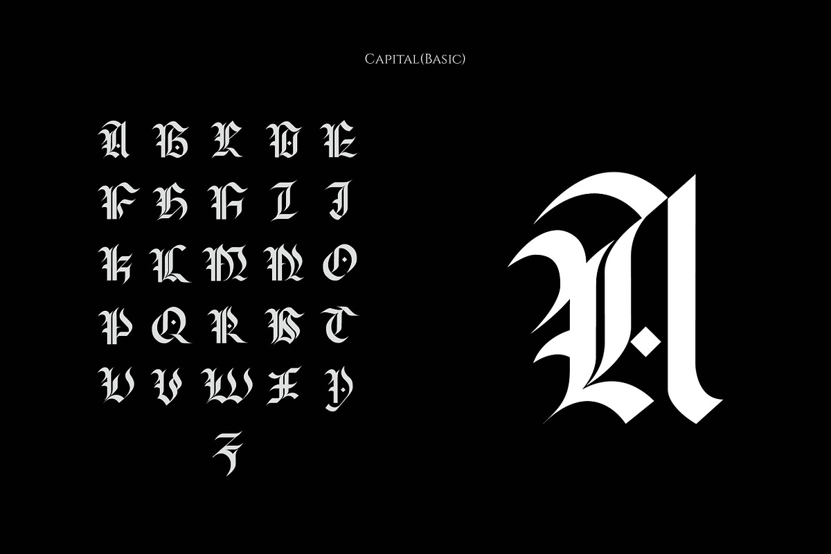 Somnia BlackLetter Typeface, a Blackletter Font by Chun (Photo 15 of 16)