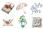 Silver Autumn Clipart, an Illustration by CreationArt (Thumbnail 4 of 5)