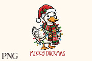 Merry Duckmas Christmas PNG, an Animal Illustration by crative8112 (Thumbnail 1 of 3)