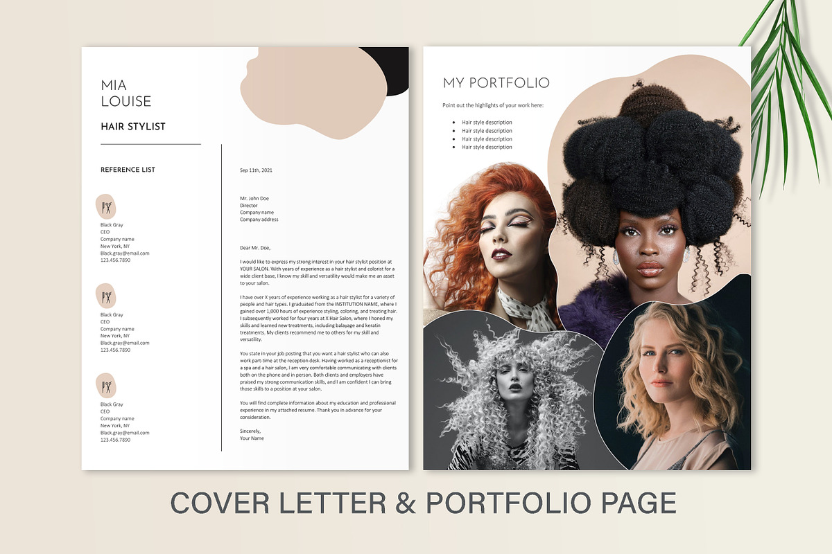 Hair Stylist Resume & Portfolio, a Resume Template by Stanin Studio (Photo 3 of 10)