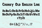 Chunky old English line font, a Font by Charlotte Breedon Design (Thumbnail 3 of 5)