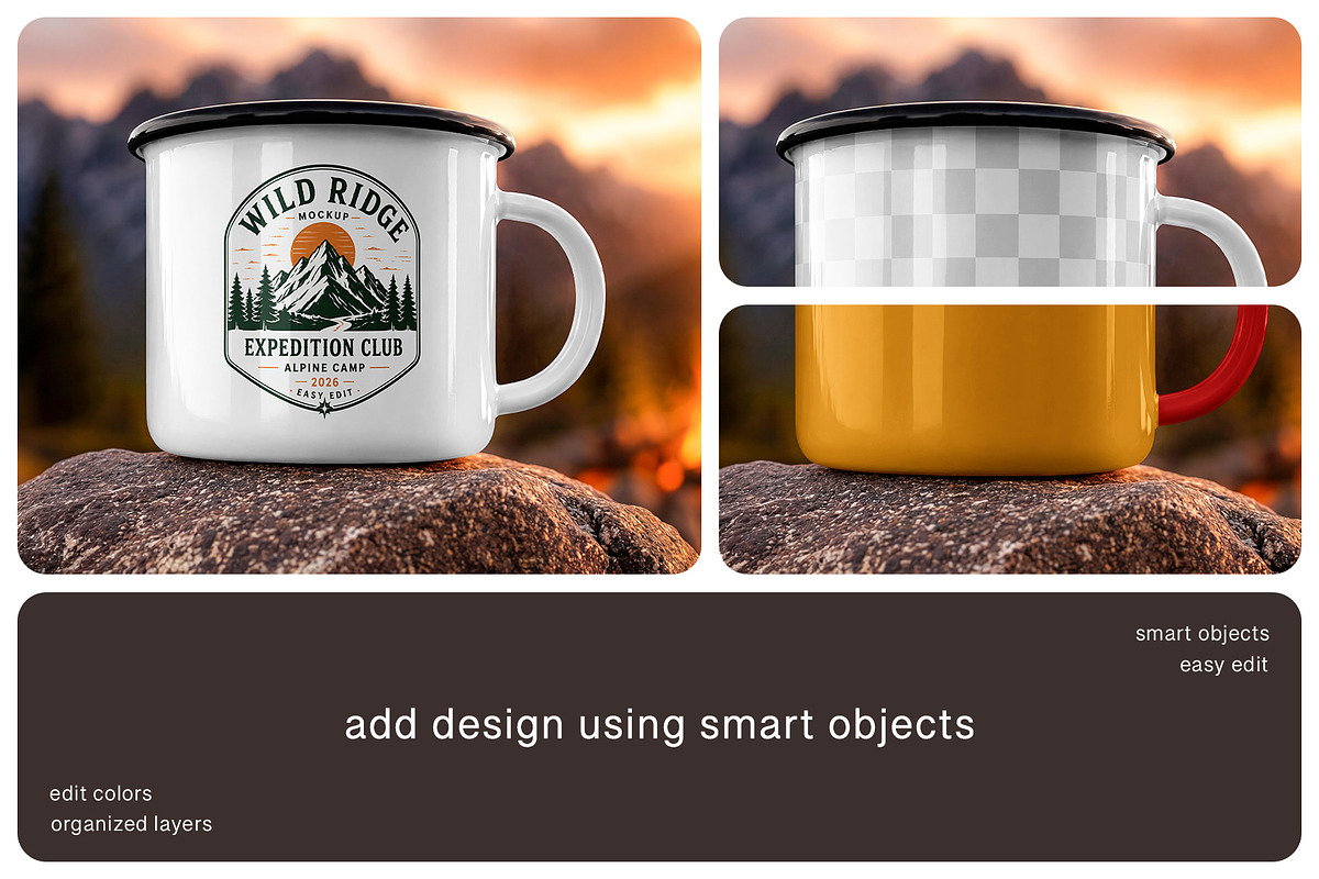 Enamel Metal Mug Mockup Set, a Cups & Container Mockup by Country4k (Photo 2 of 4)