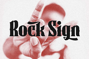 Rock Sign Typeface, a Blackletter Font by 50Fox