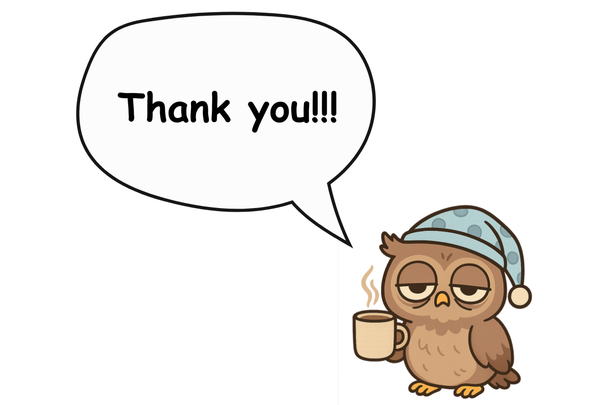 Funny Tired Owl Sublimation, an Animal Illustration by Smillyy Threads (Photo 6 of 6)